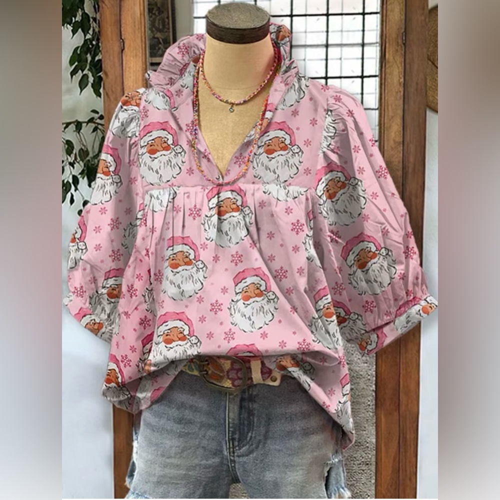 Boutique Santa Holiday Top